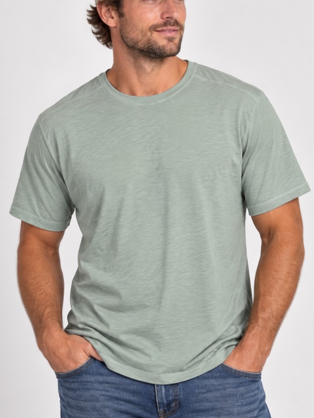 Jamaica Jaxx T-Shirt Mens Size XXL Light Green Modal Blend Casual Summer